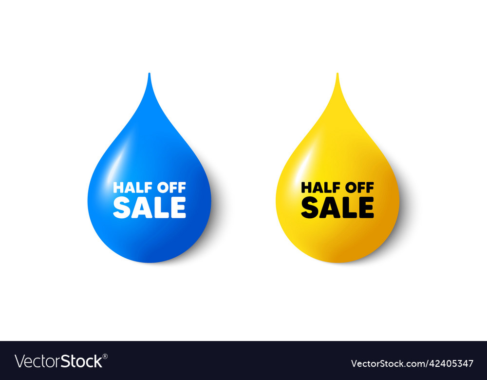 Half off sale special offer price sign paint Vector Image