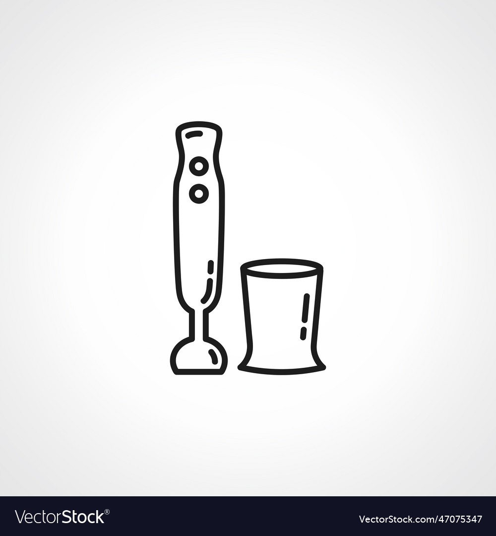 Hand blender line icon linear