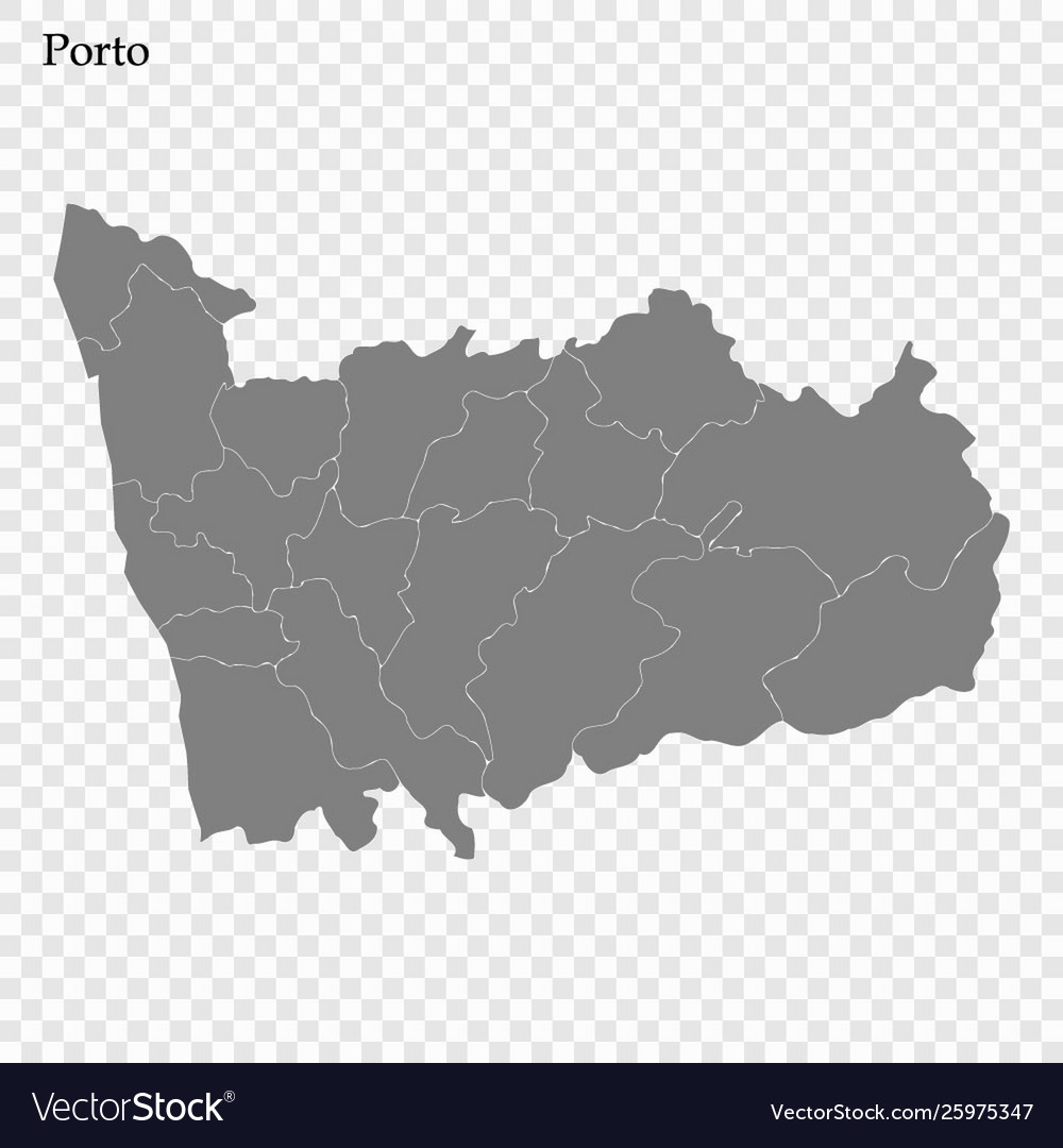 Map of portugal Royalty Free Vector Image - VectorStock