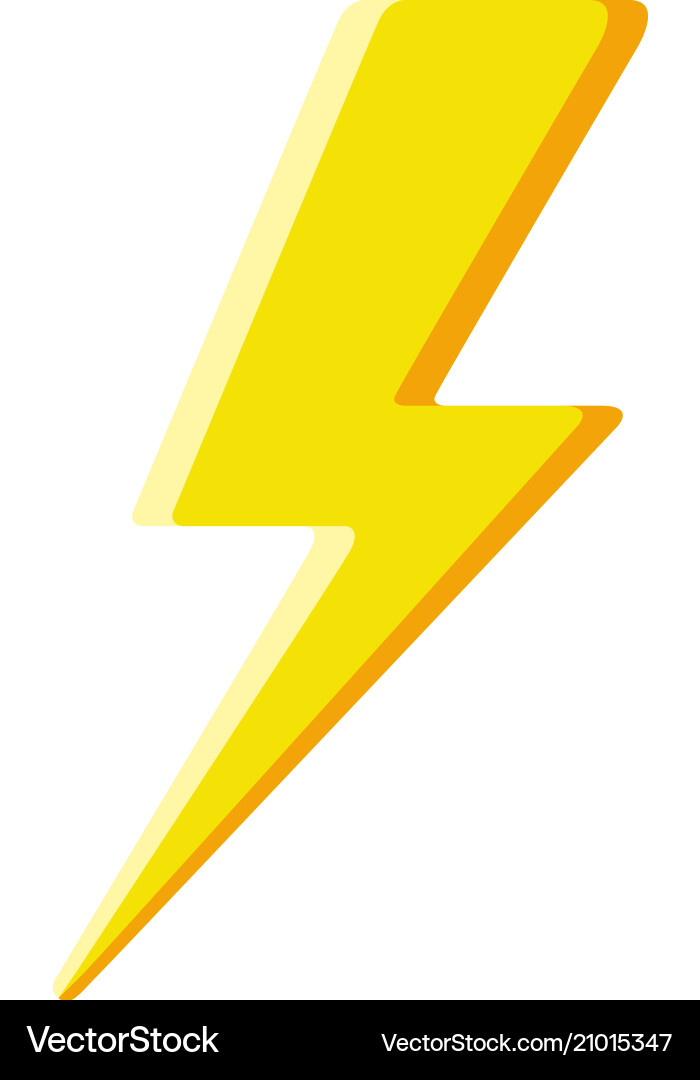 Isolated thunder icon Royalty Free Vector Image