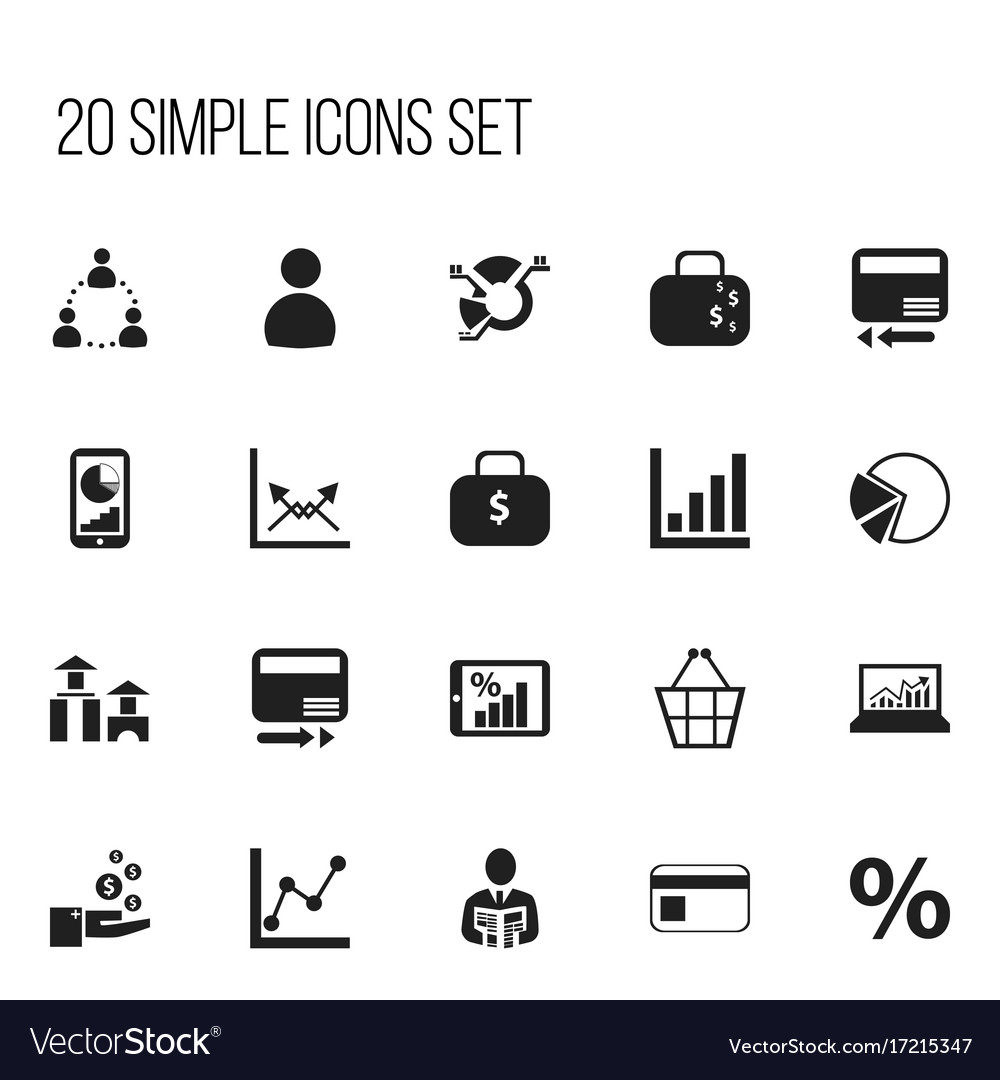 Set of 20 editable logical icons includes symbols