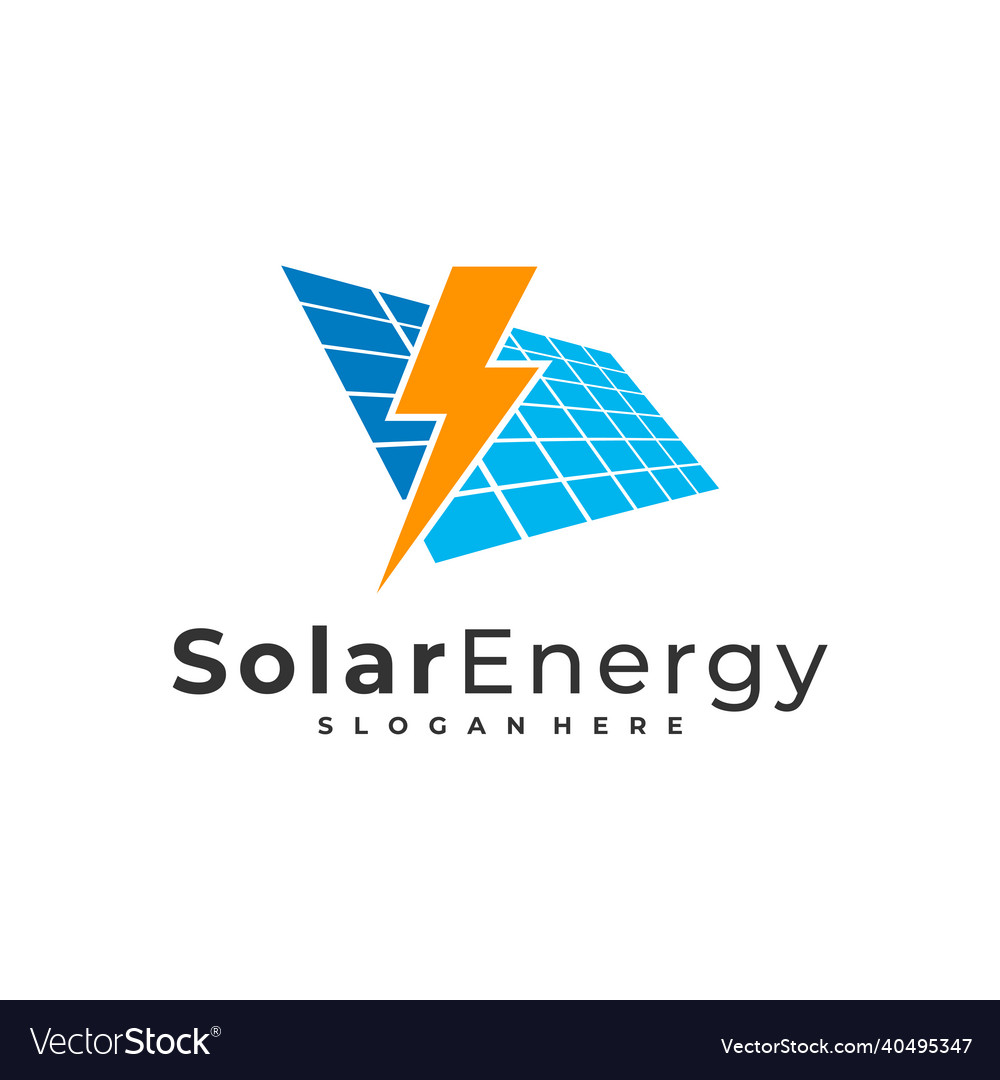 Solarenergie Logo Vorlage kreatives Panel