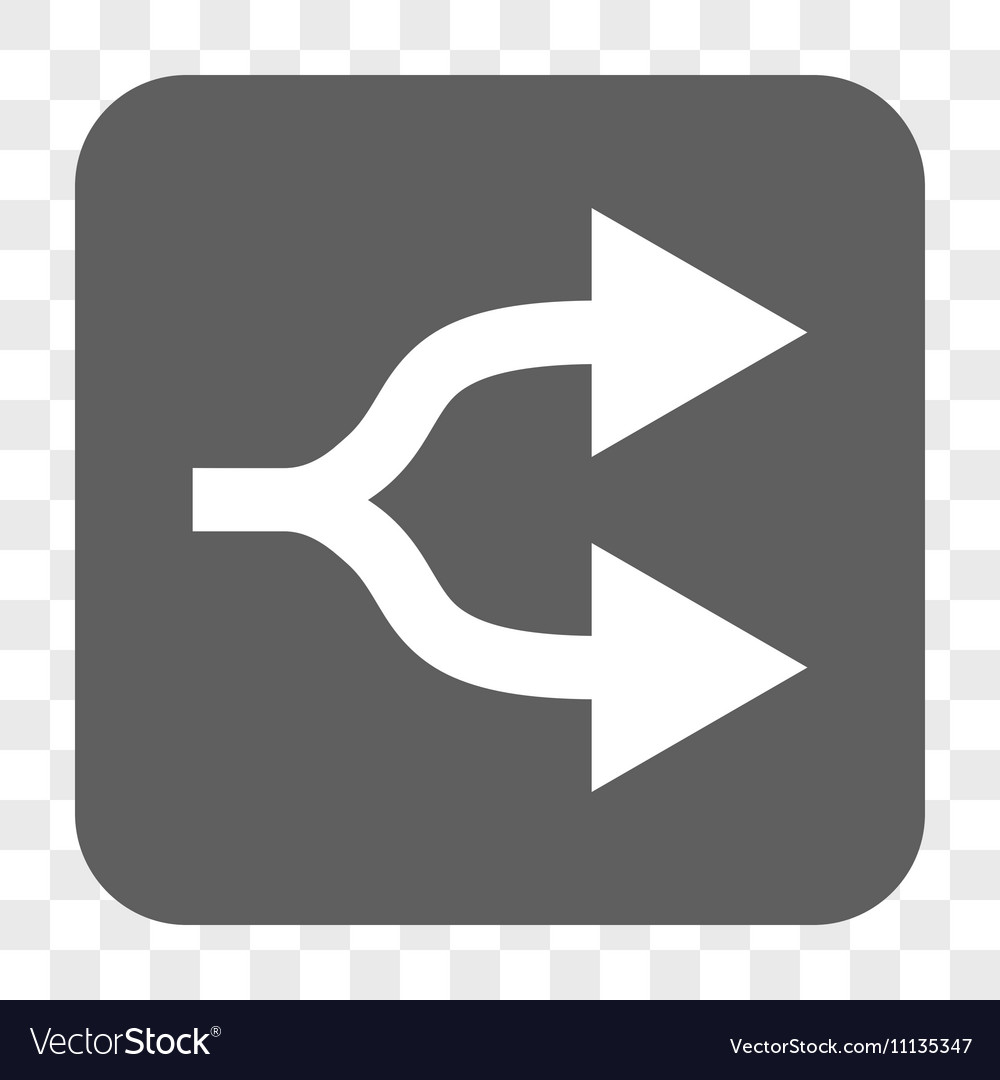 Split arrows right rounded square button