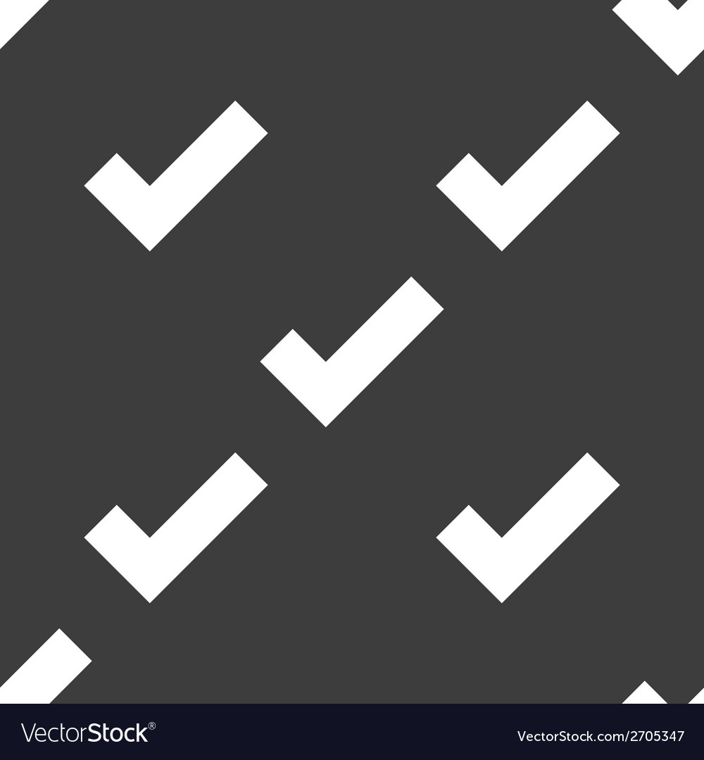 Tick web icon flat design seamless pattern