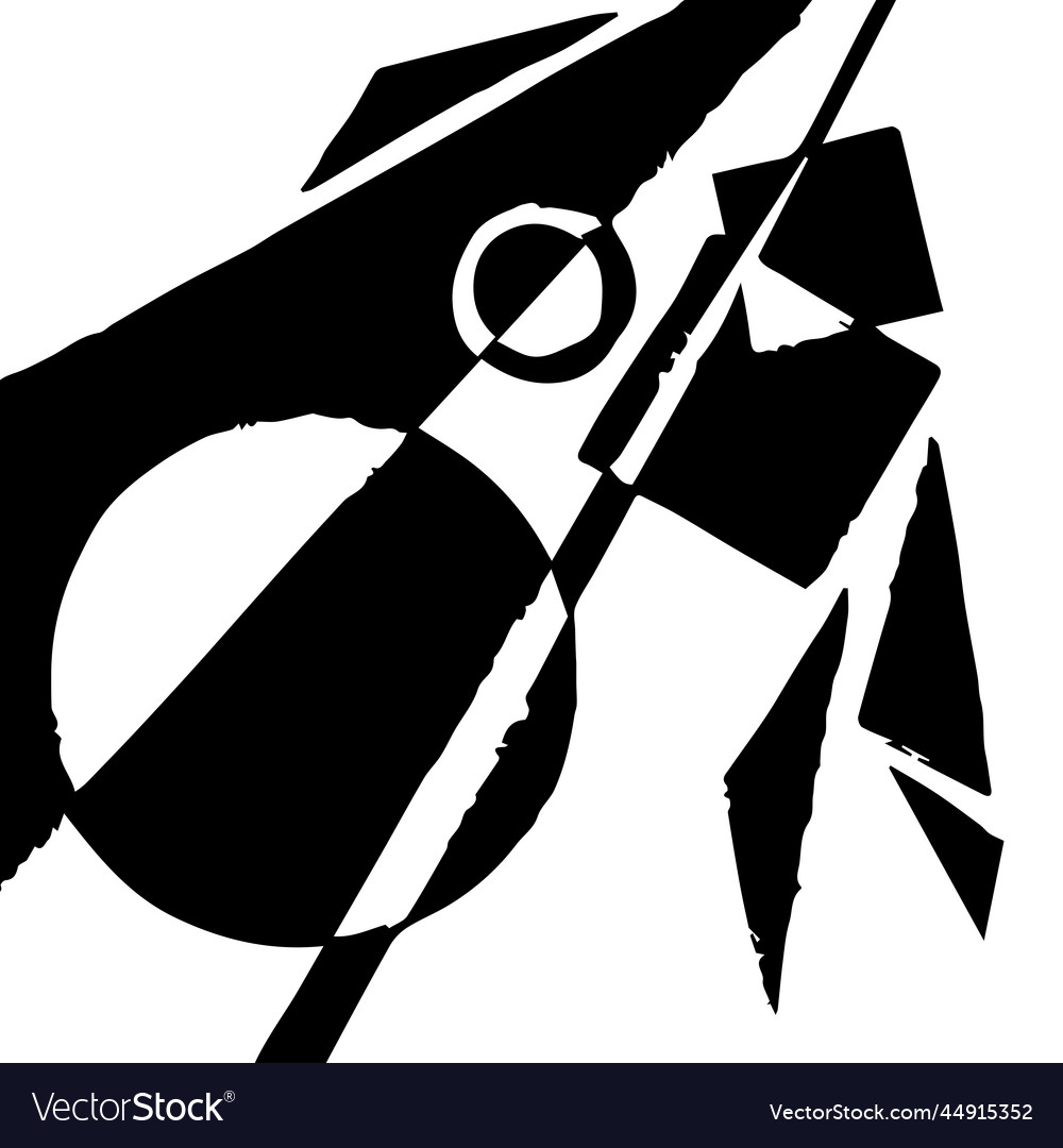 Abstract black and white of geometric Royalty Free Vector
