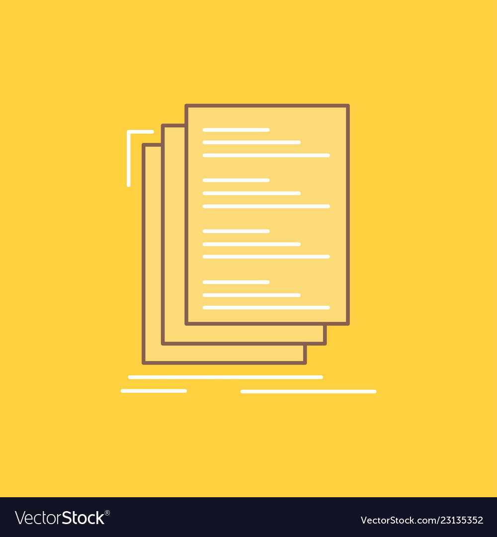 Code coding compile files list flat line filled vector image Code coding compile files list flat line filled