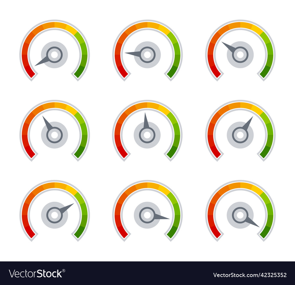 Flat rating meter speedometer colorful quality