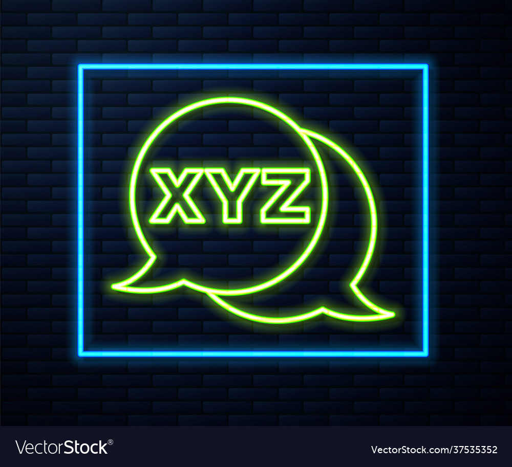 Glowing neon line xyz coordinate system icon vector image Glowing neon line xyz coordinate system icon