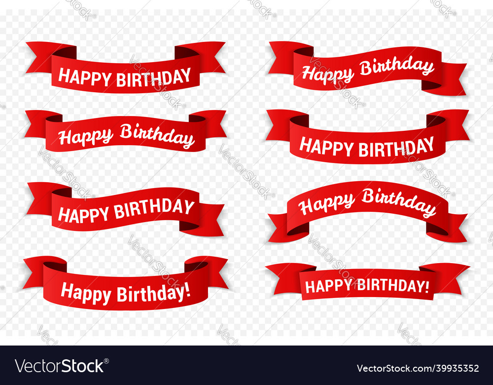 Happy birthday banners Royalty Free Vector Image