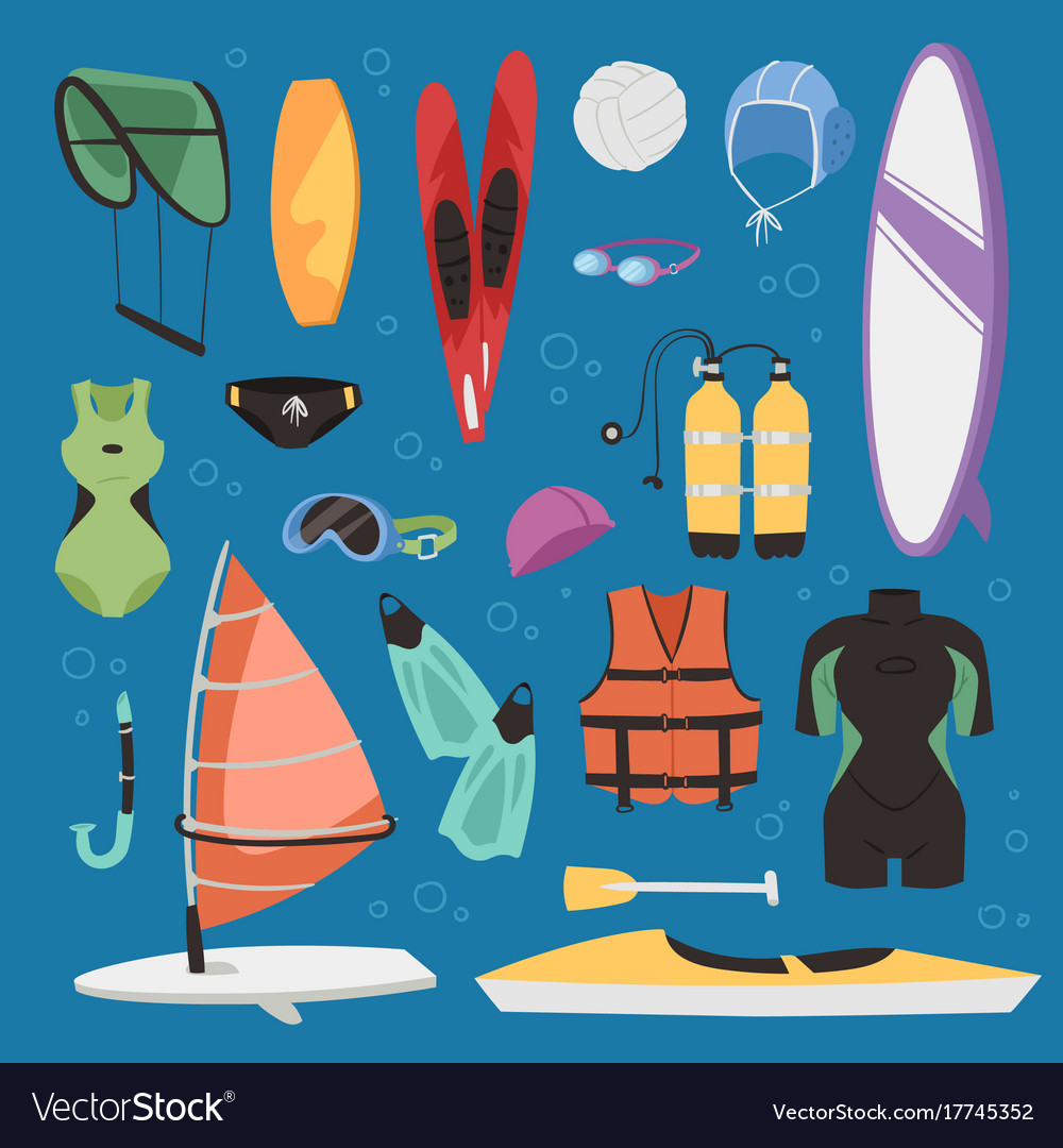 Kite boarding fun ocean extreme water sport canoe Vector Image