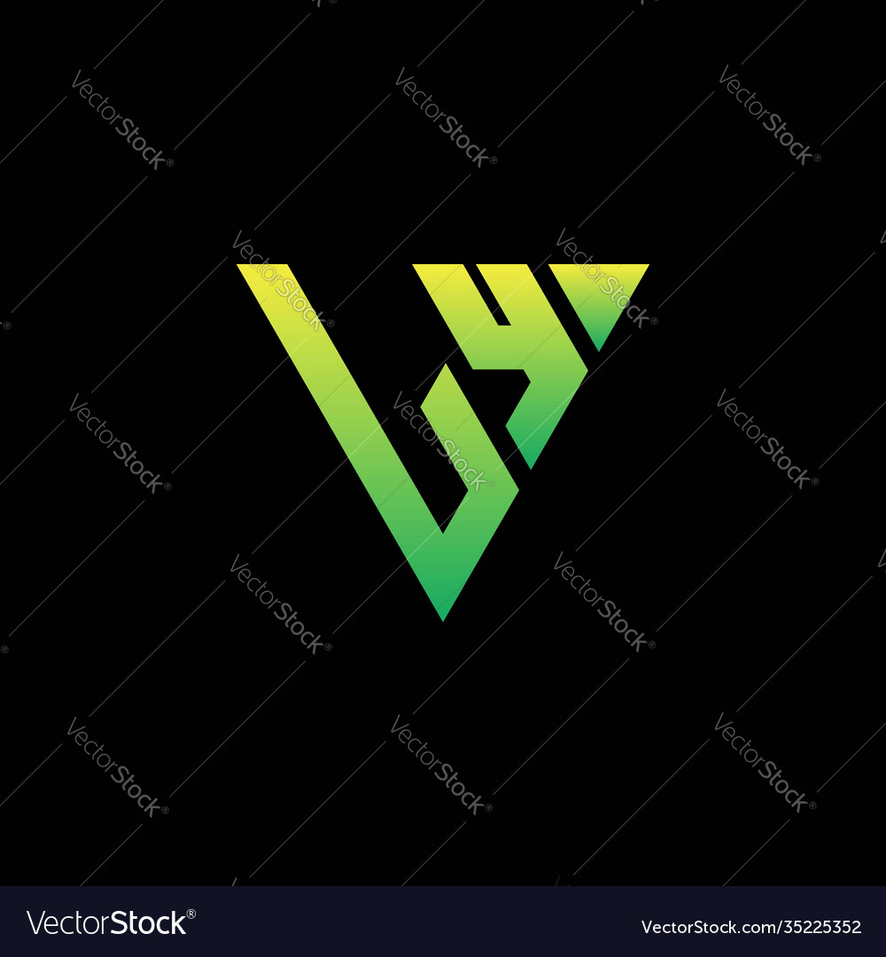 L y initial triangle logo monogram