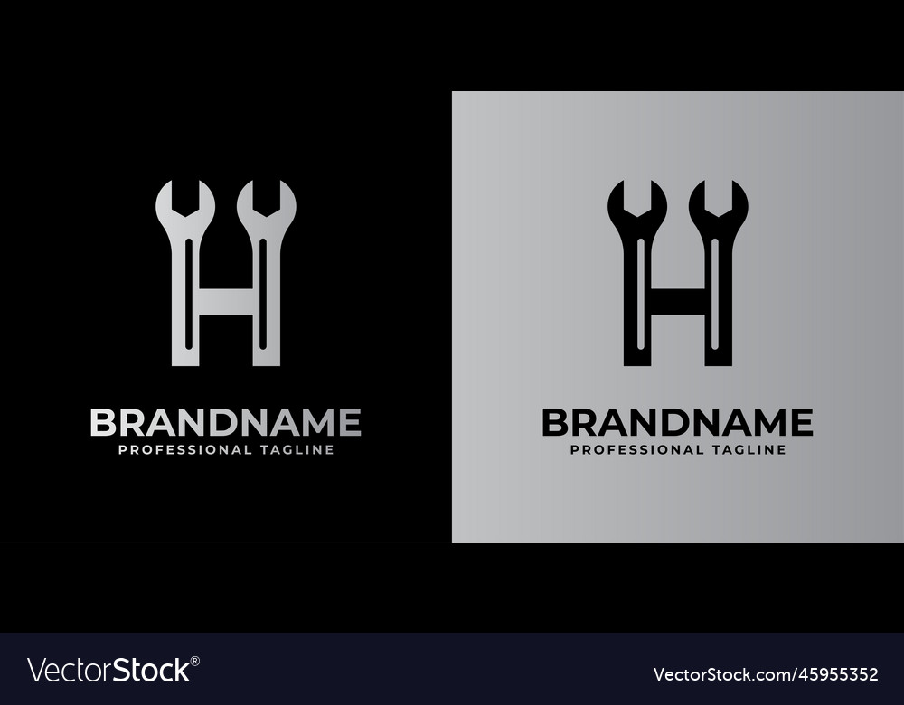 Letter h wrench logo suitable for any business Vector Image