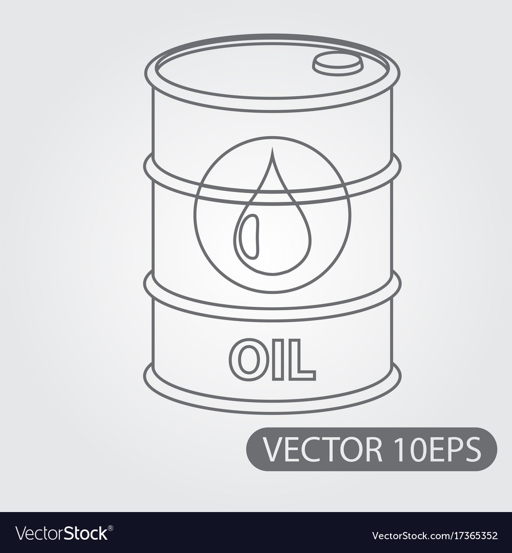 Metal barrel oil storage icon black and white