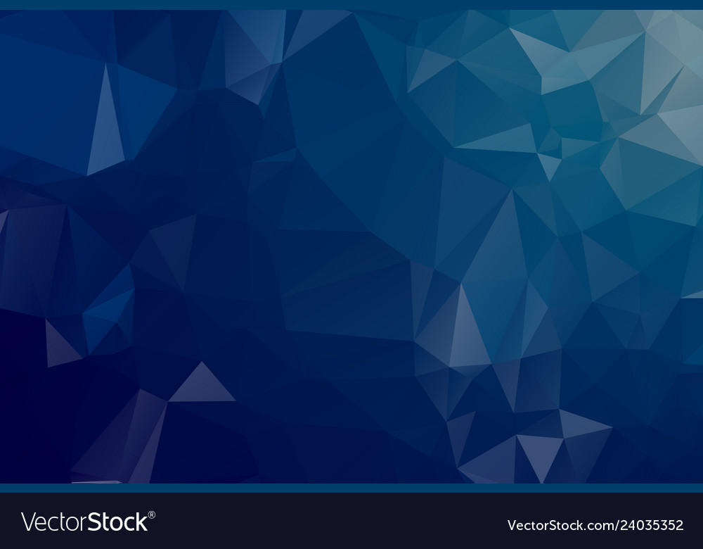 Multicolor dark blue geometric rumpled triangular Vector Image