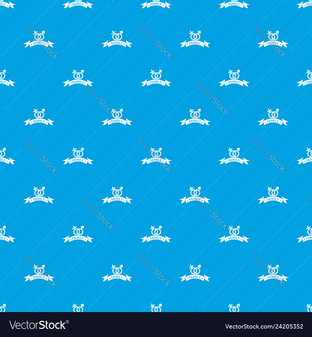 Newborn family pattern seamless blue Royalty Free Vector