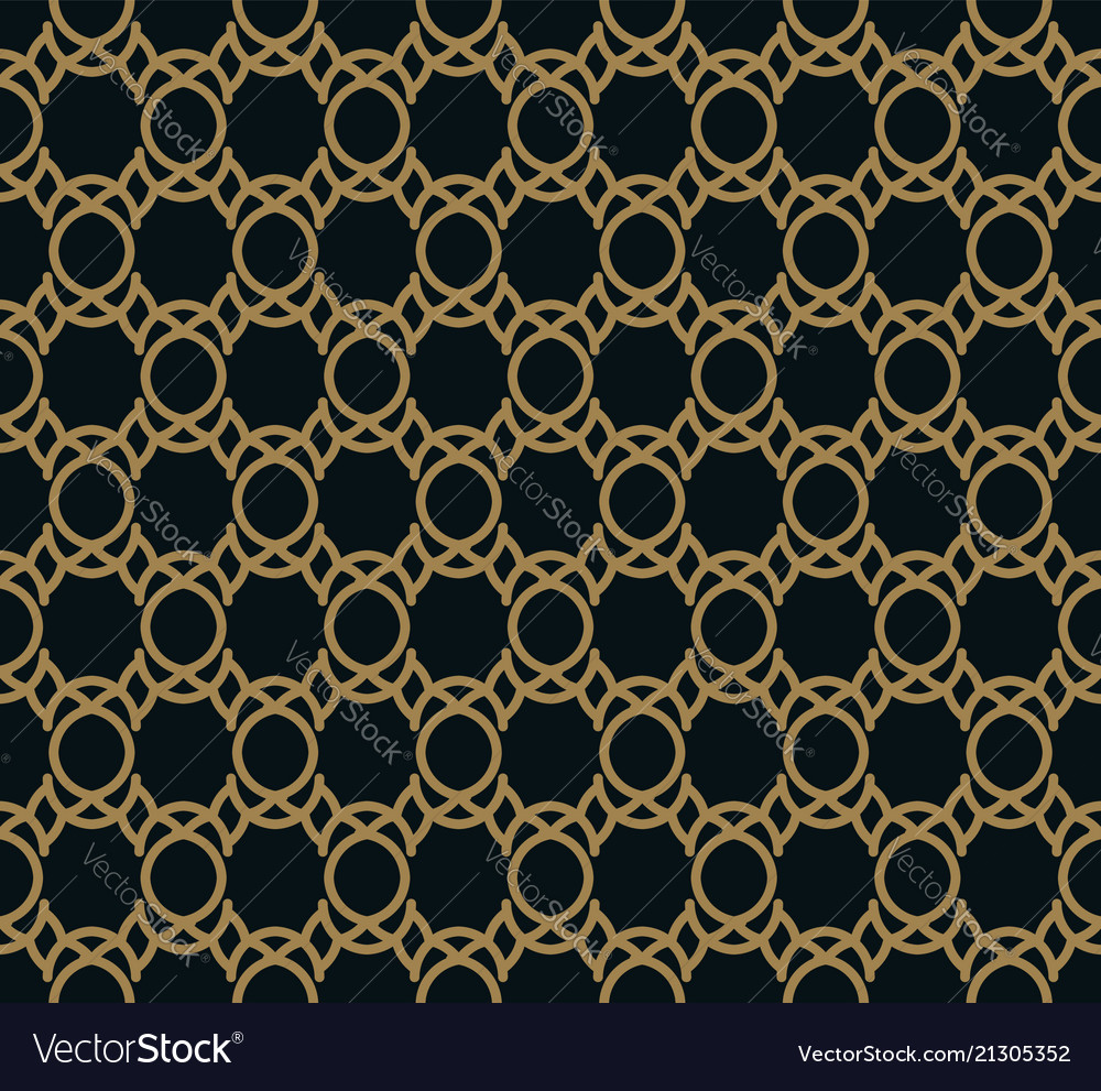 Seamless pattern of intersecting thin gold lines vector image Seamless pattern of intersecting thin gold lines