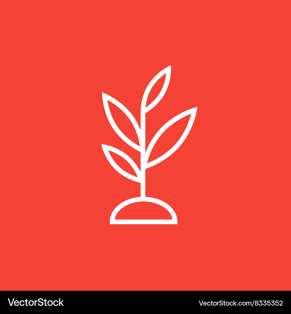 Sprout line icon Royalty Free Vector Image - VectorStock