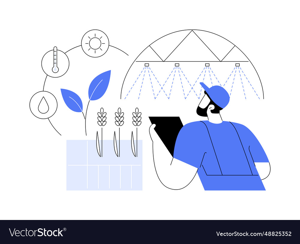 Variable rate irrigation abstract concept vector image Variable rate irrigation abstract concept