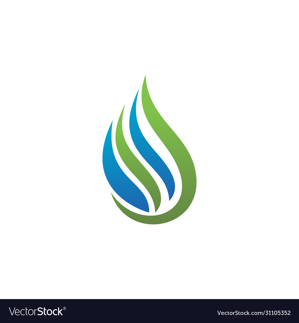 Water drop logo template design Royalty Free Vector Image