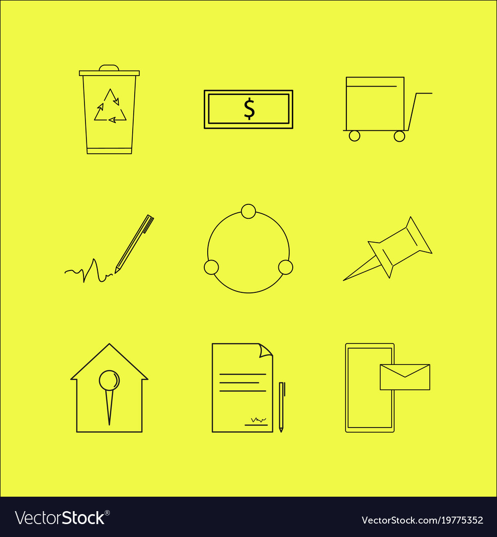Web linear icon set simple outline icons