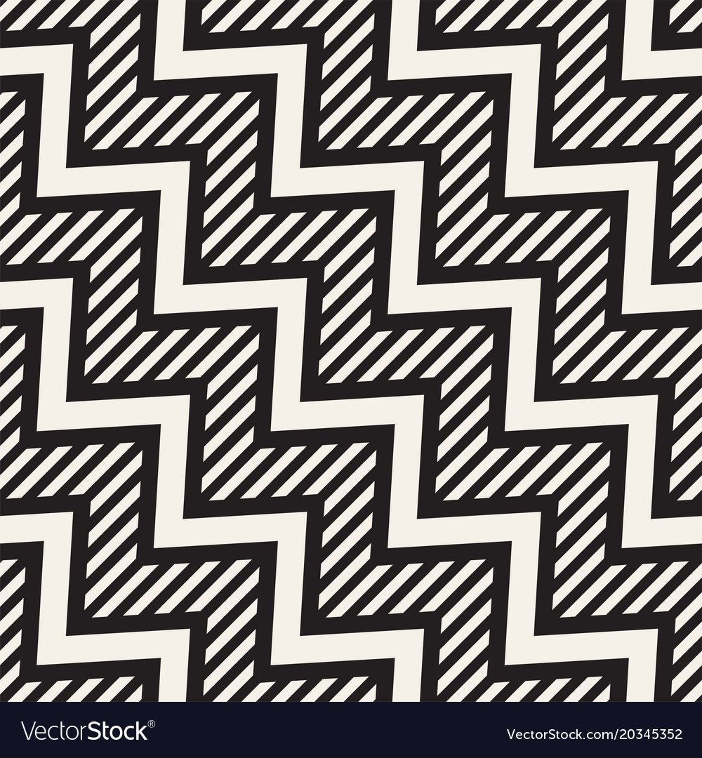 Zigzag Line Pattern - Monochrome