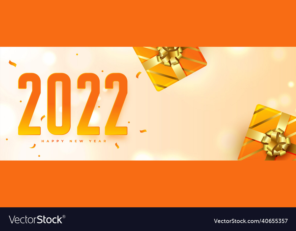 2022 celebration new year greeting with gift boxes