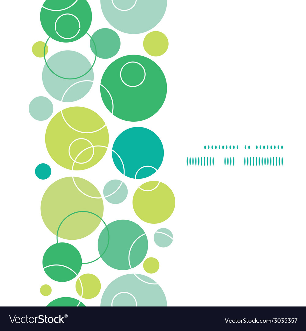 Abstract green circles vertical frame seamless