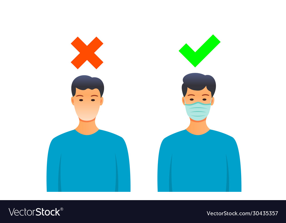 Allowed mask medical people a symbol access Vector Image