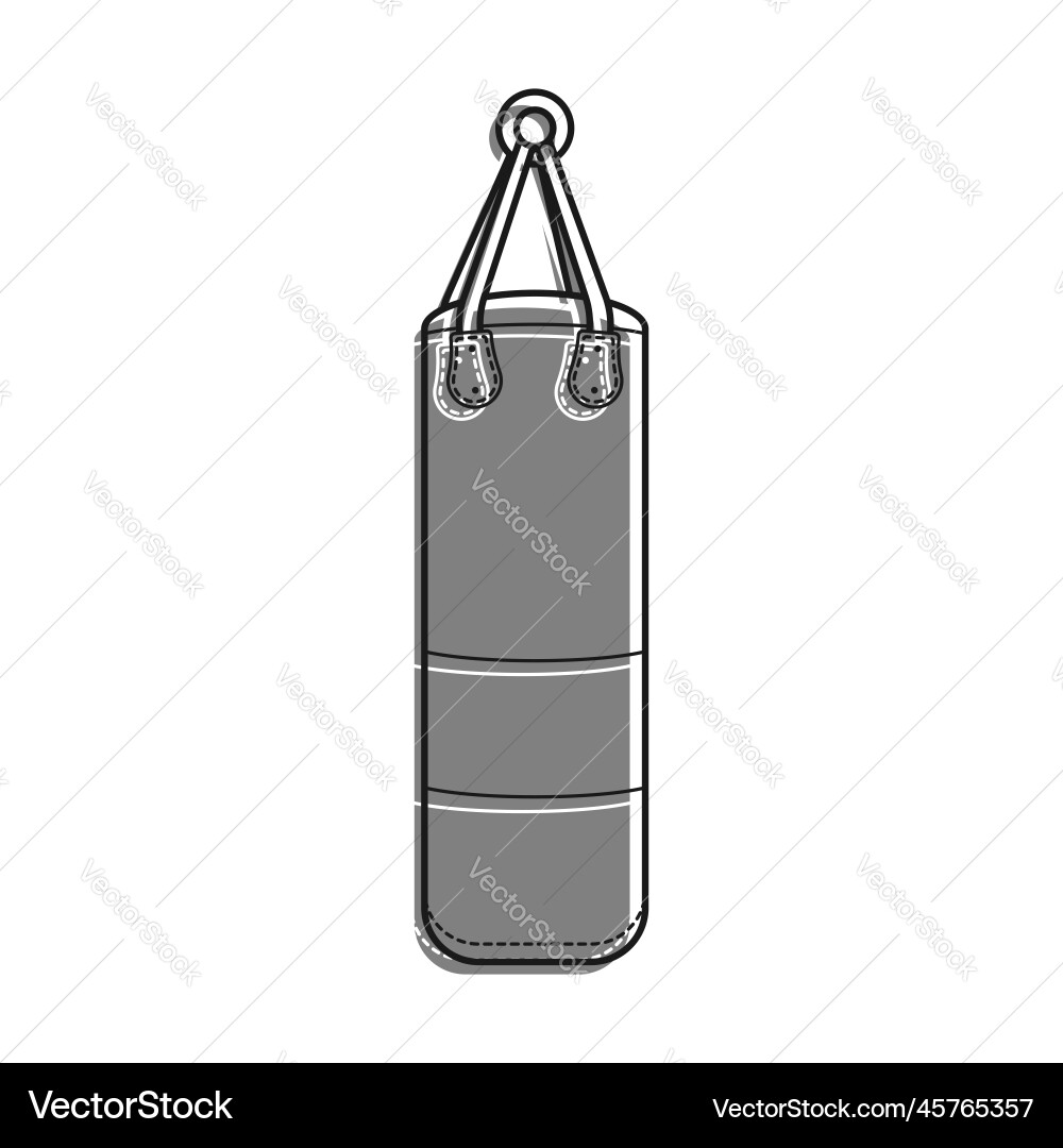 Big punching bag for sports training Royalty Free Vector