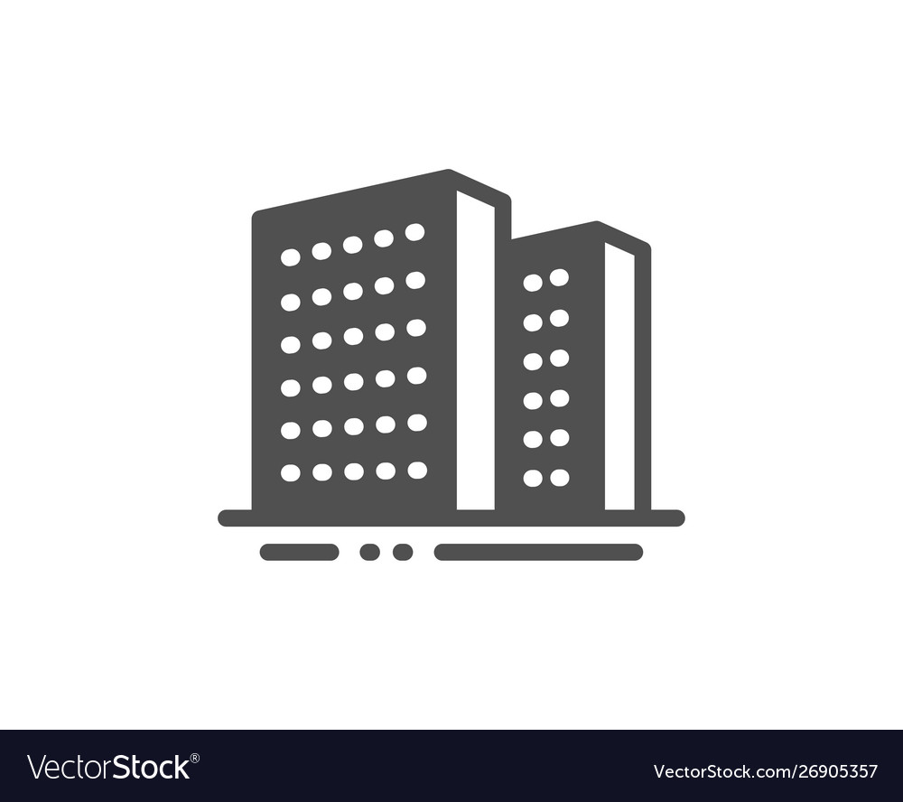 Buildings icon city apartments sign architecture Vector Image