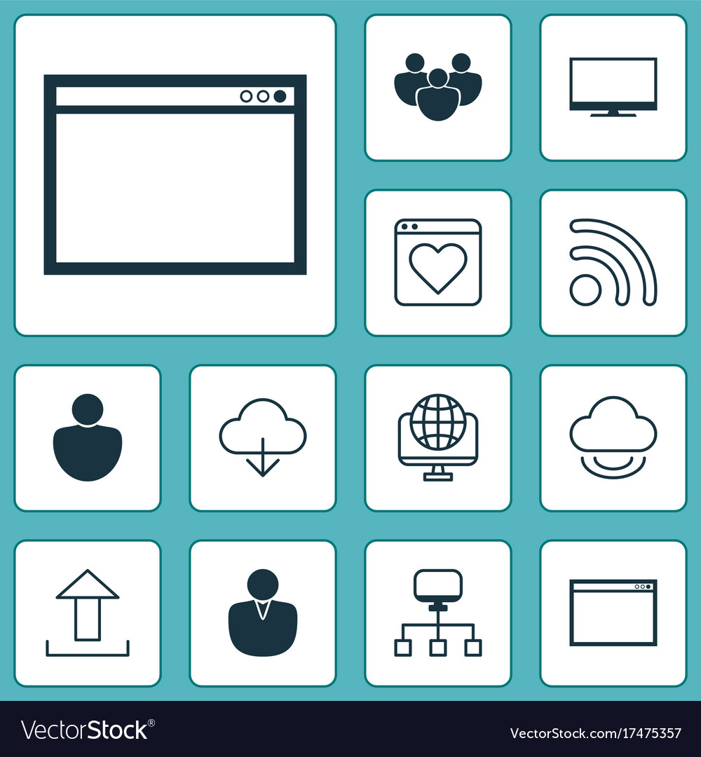 Connection icons set collection of wifi local