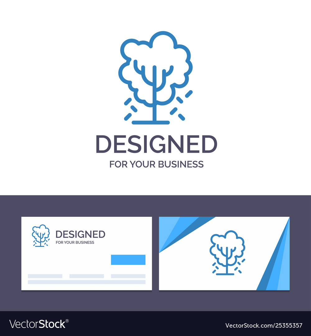 Creative business card and logo template tree