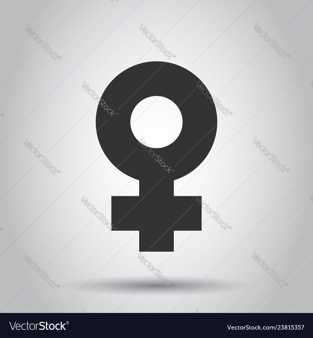 Frauen-Sex-Symbol-Symbol im flachen Stil Frauen Geschlecht