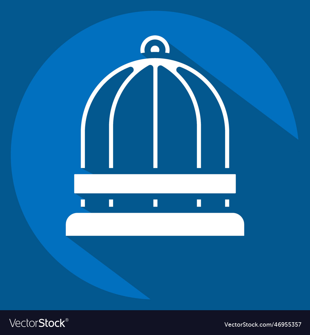 Icon bird cage related to decoration symbol long