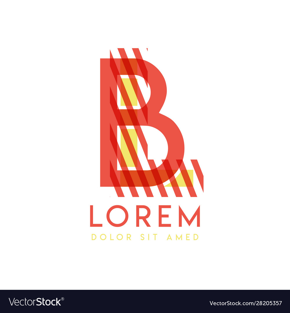 Lb colorful logo design with pink orange and gray