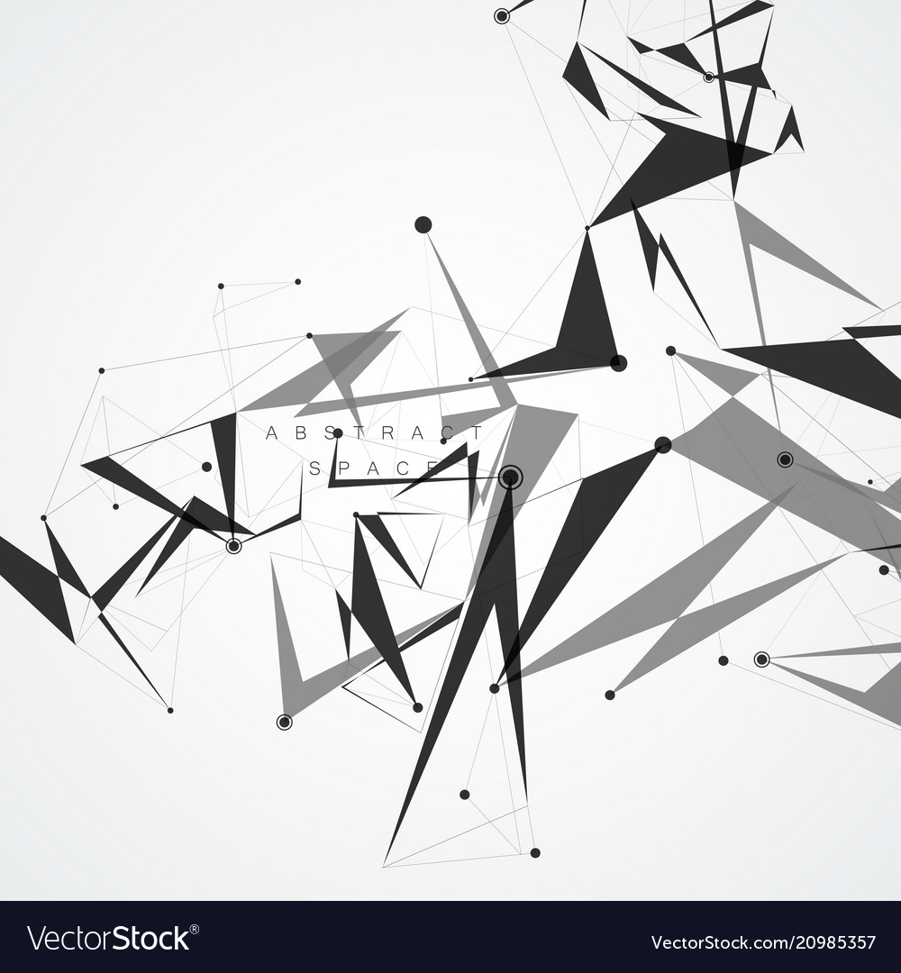Molecular structure with connected abstract shapes vector image Molecular structure with connected abstract shapes