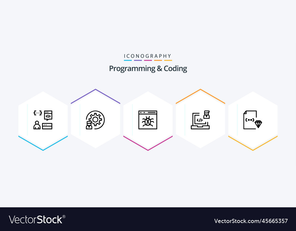 Programmierung und Kodierung 25 Zeilen-Icon-Pack
