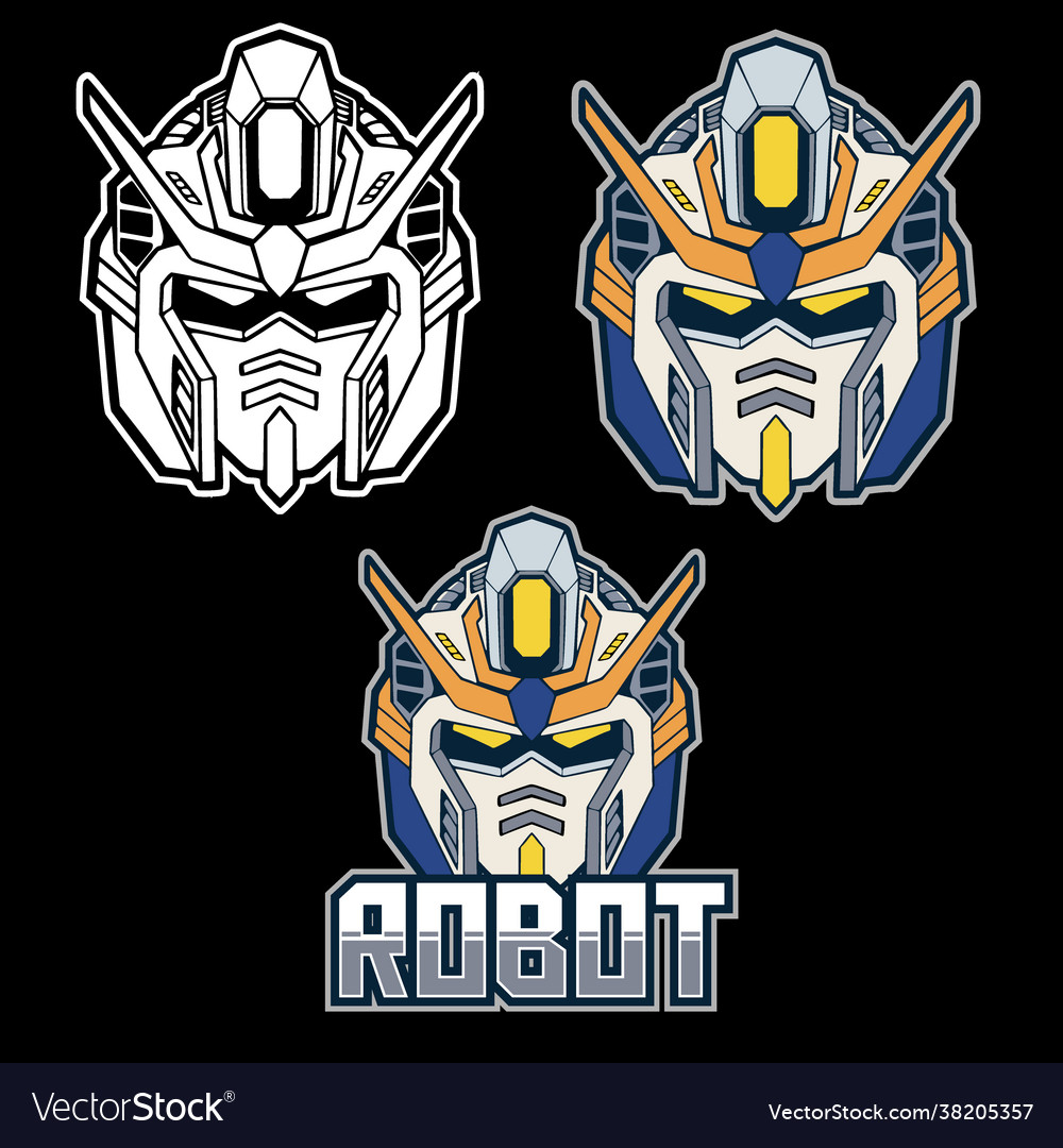 Robot stickers Royalty Free Vector Image - VectorStock