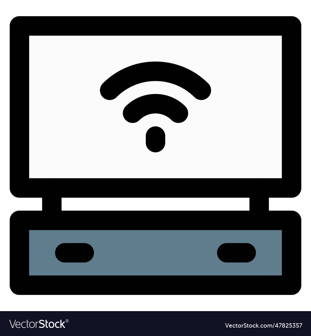 Television with wifi enabled streaming Royalty Free Vector