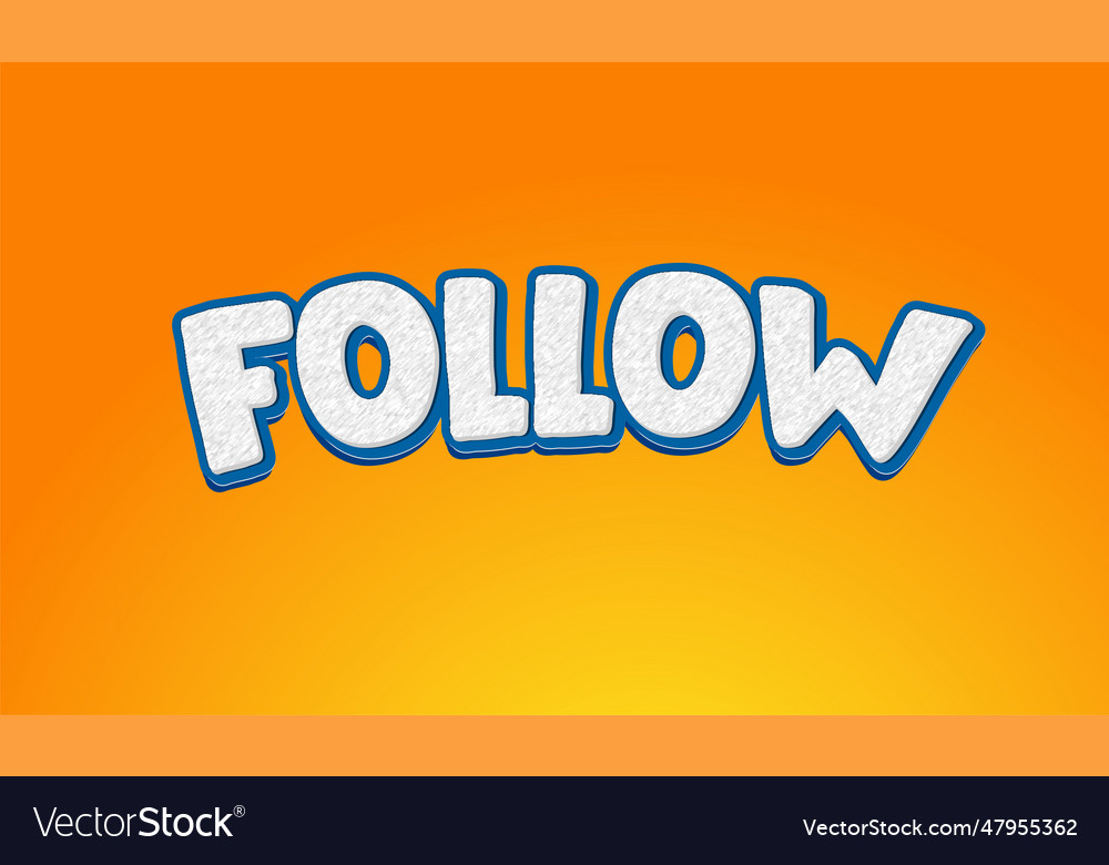 3d follow text effect
