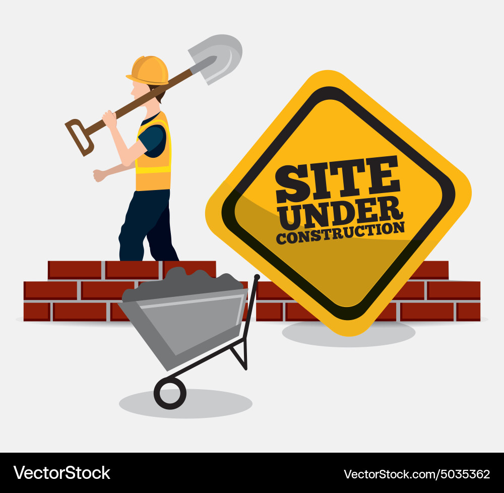 Construction design Royalty Free Vector Image - VectorStock
