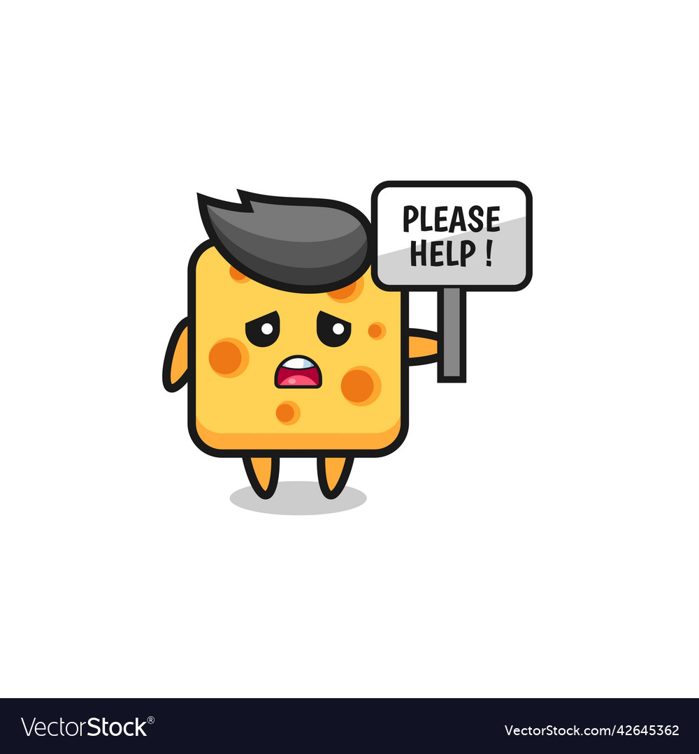 Cute cheese hold the please help banner