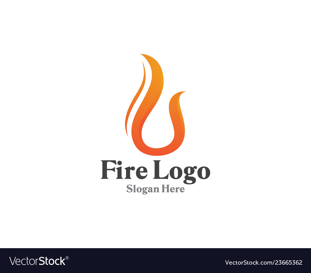 Fire logo symbol gas and oil Royalty Free Vector Image