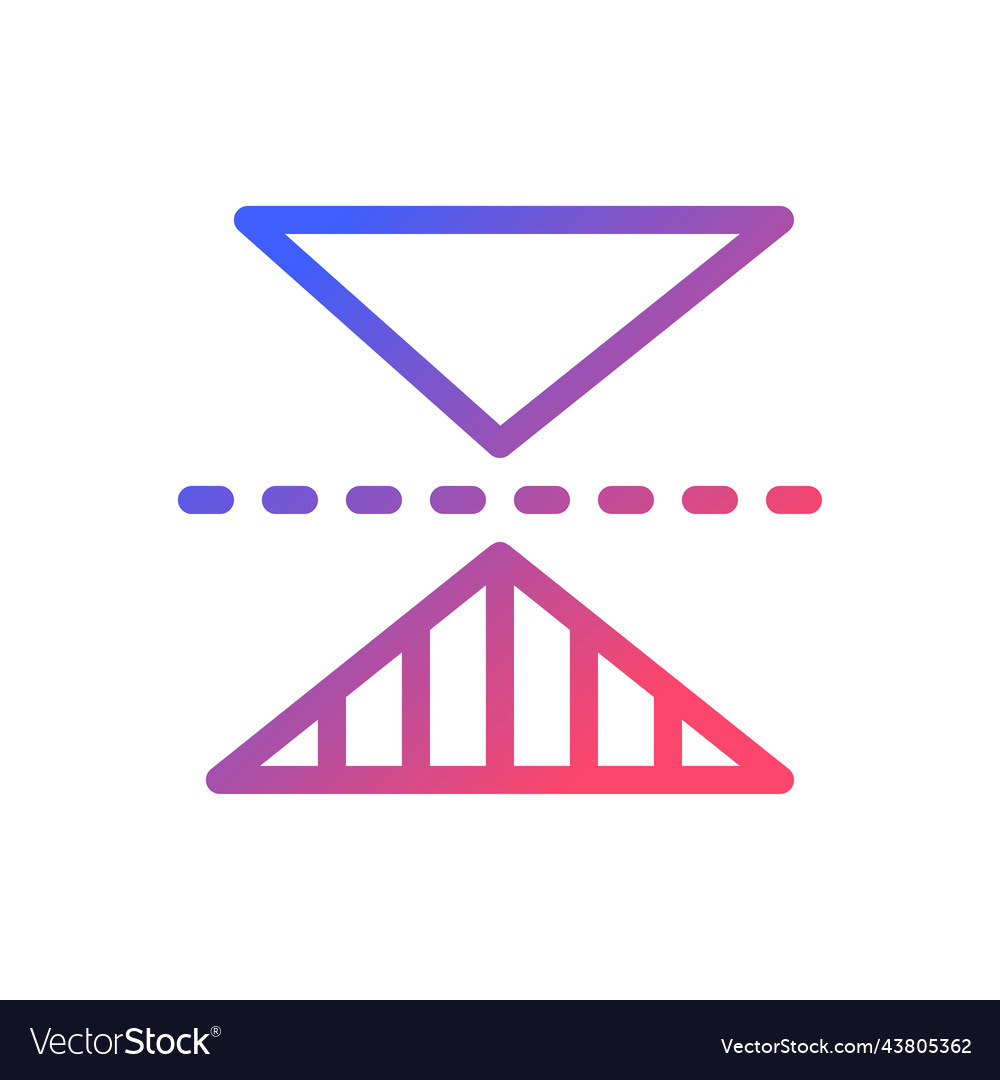 Horizontal reflection pixel perfect gradient vector image Horizontal reflection pixel perfect gradient