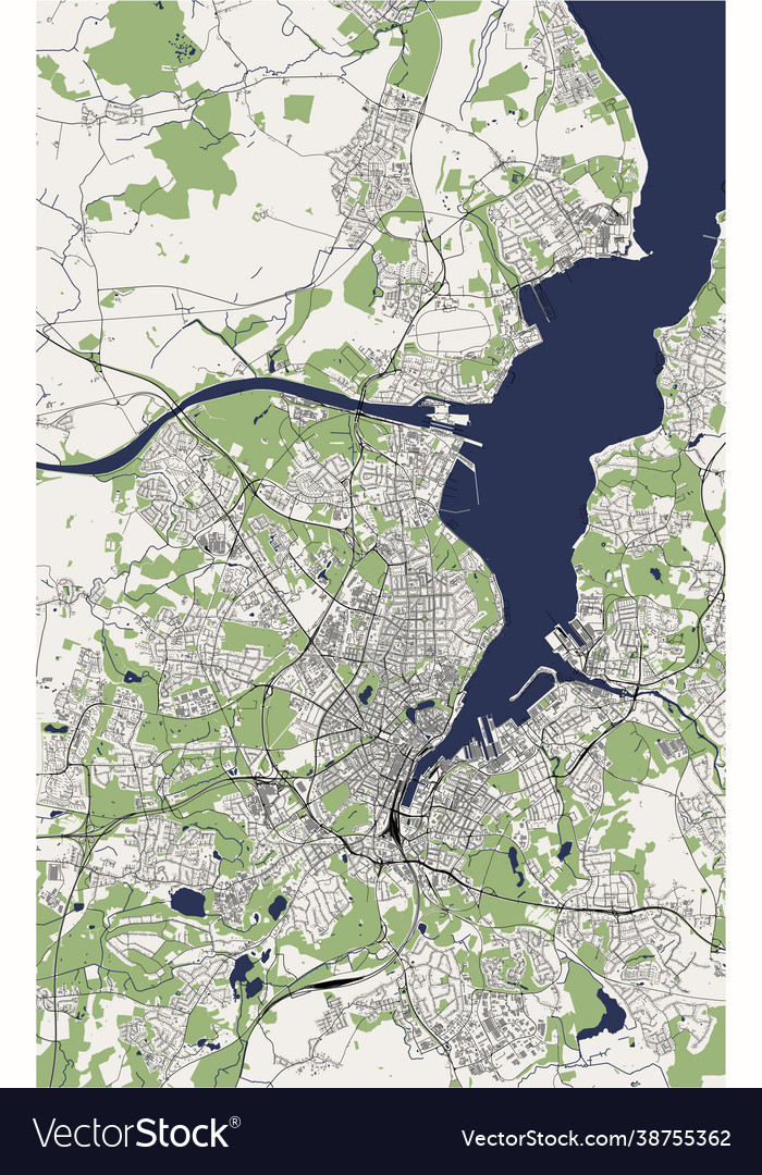 Map city kiel germany Royalty Free Vector Image