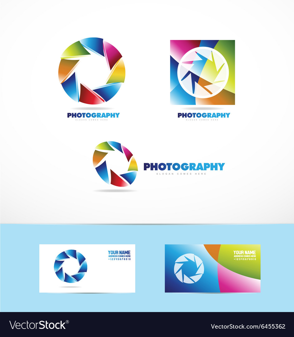 Photography shutter diaphragm logo icon