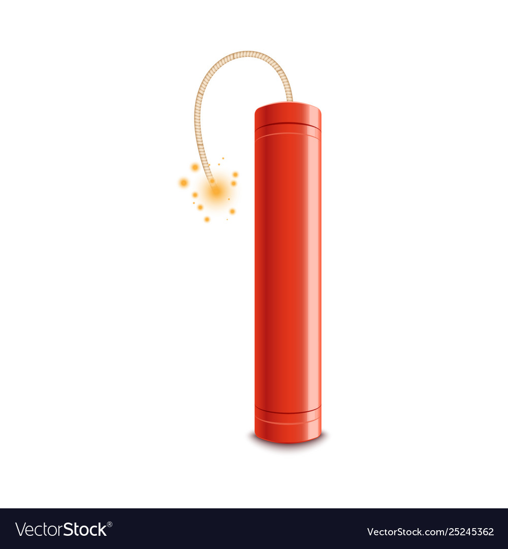 Realistic burning dynamite bomb sticks, 3d explosive red bomb with  explosion timer. Dynamite military weapon, explosive red sticks vector  illustration set. Dynamite sticks Stock Vector