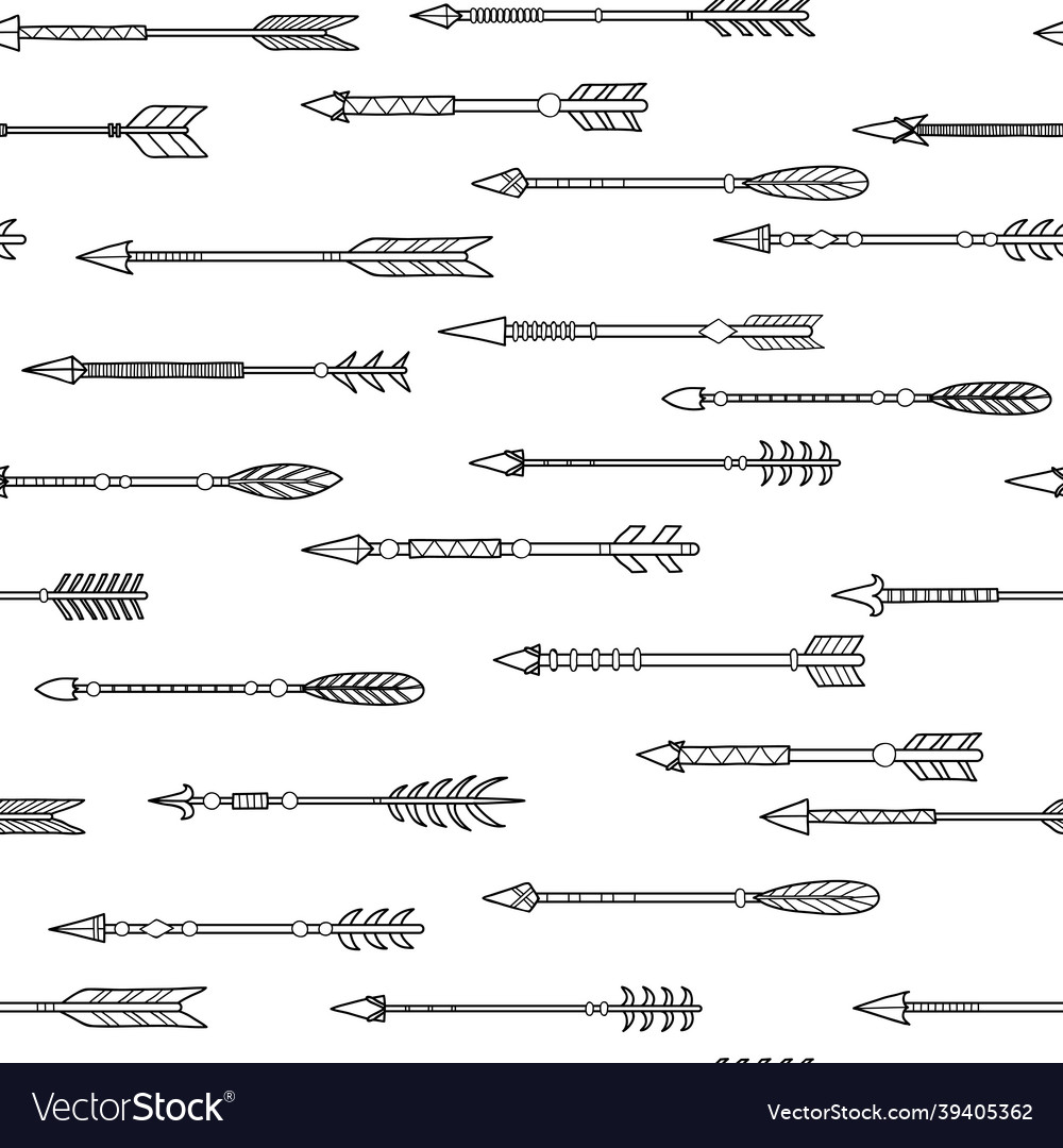 Seamless pattern with arrows vector image Seamless pattern with arrows