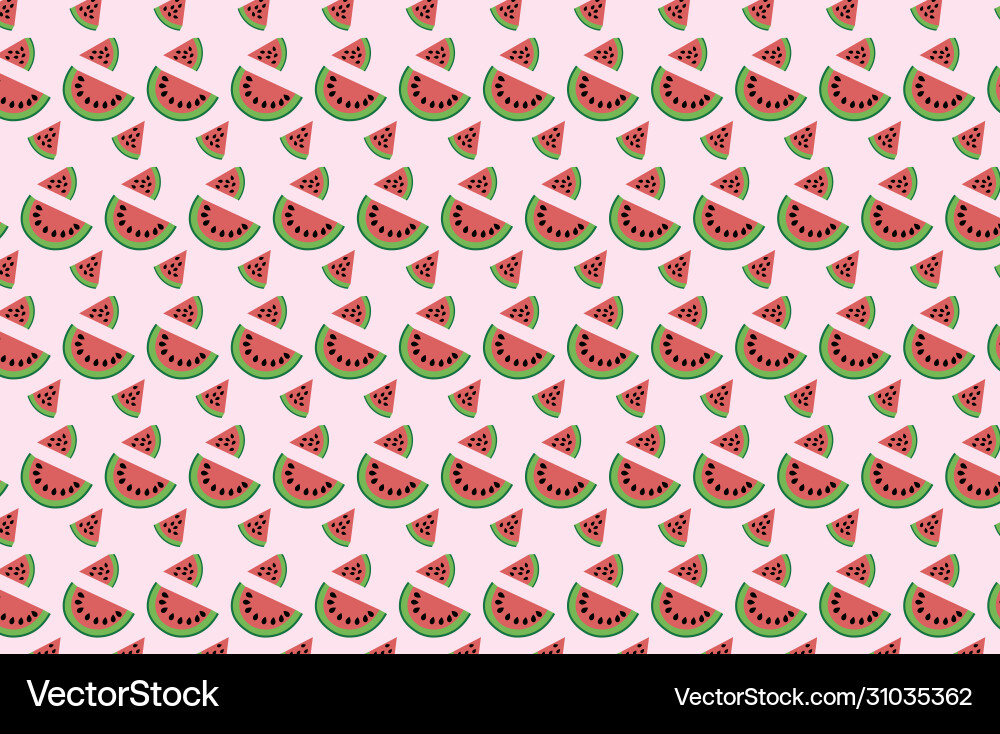 Watermelon slices - seamless pattern Royalty Free Vector