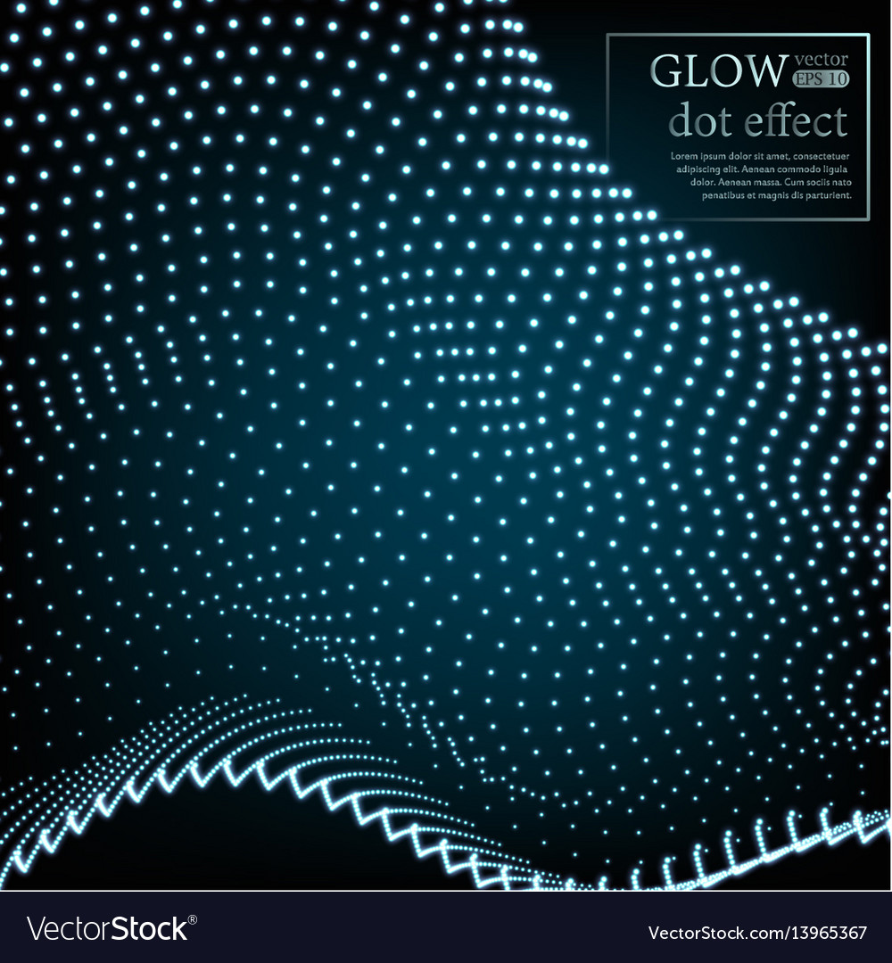 Array with dynamic particles 3d technology style vector image Array with dynamic particles 3d technology style